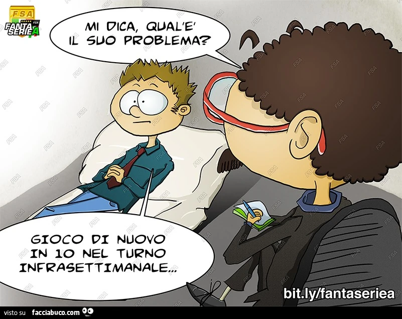 Mi dica, qual'è il suo problema? Gioco di nuovo in 10 nel turno infrasettimanale