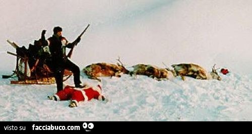 Babbo Natale ucciso assieme alle sue renne da un cacciatore