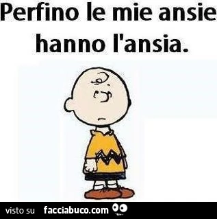 Perfino le mie ansie hanno l'ansia