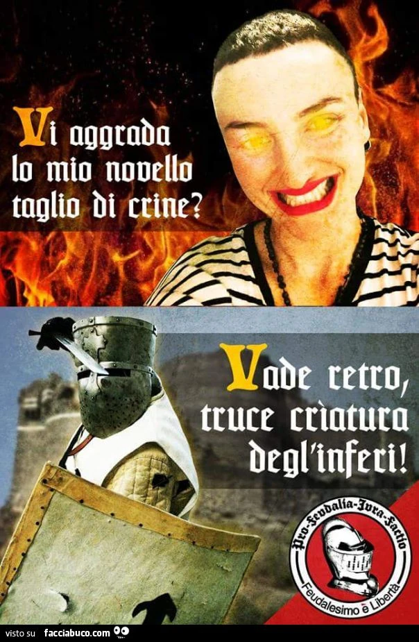 vade retro truce criatura degl'inferi!