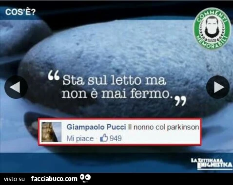 Sta sul letto ma non è mai fermo