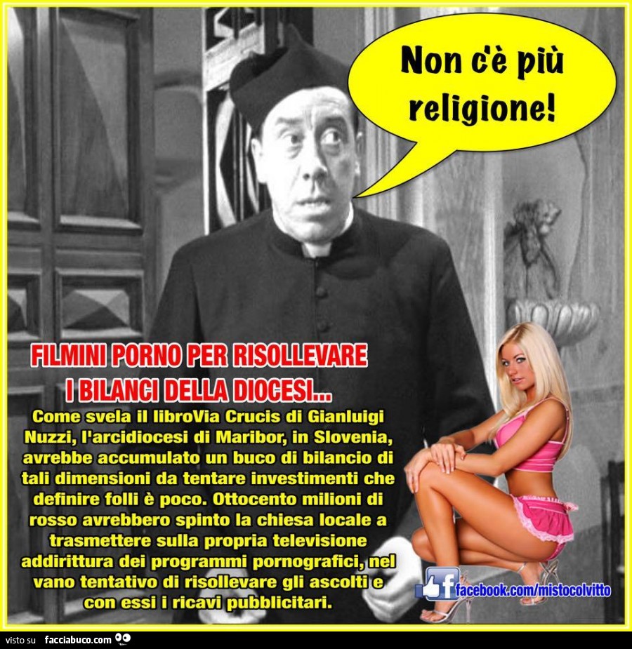 Filmini porno per risollevare i bilanci della diocesi. Non c'è più religione