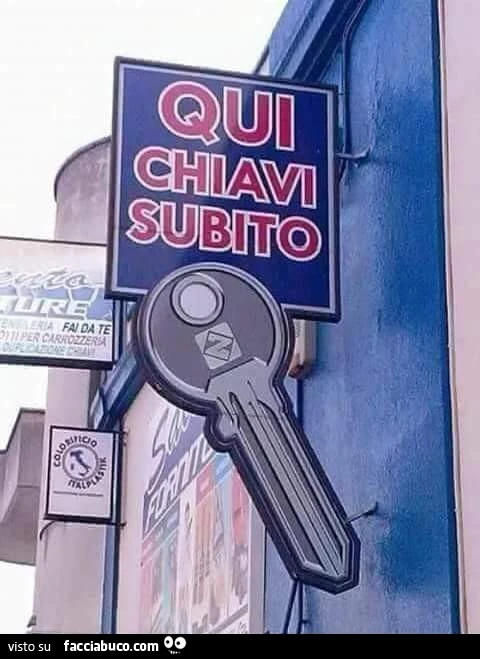 Qui chiavi subito