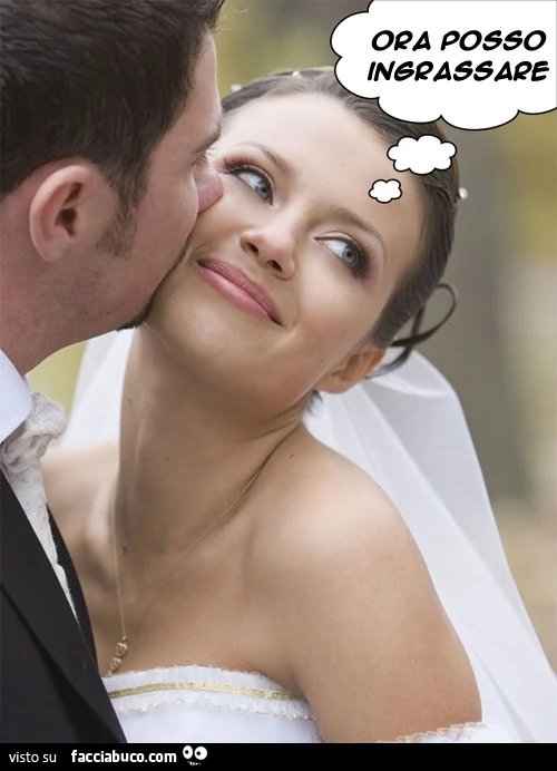 La sposa appena sposata: ora posso ingrassare