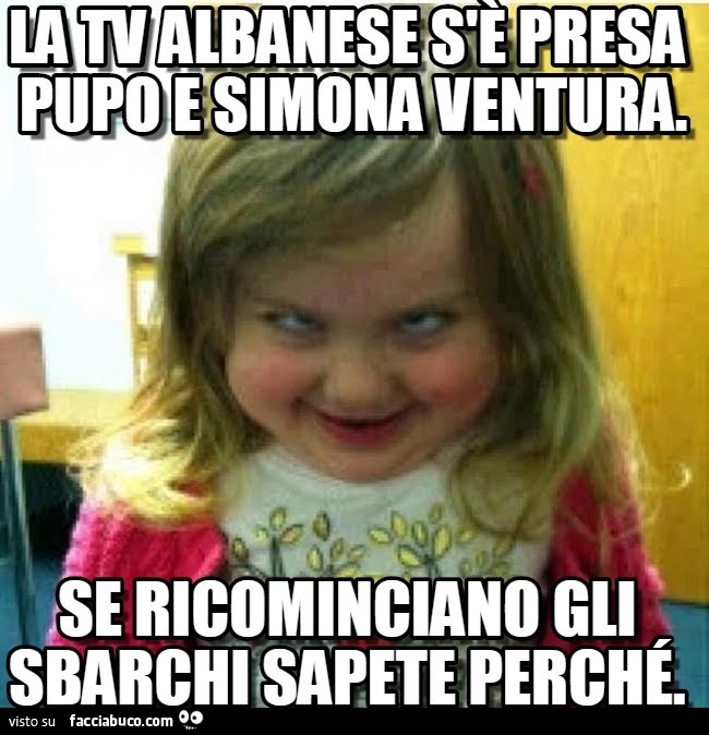 La TV albanese s'è presa Pupo e Simona Ventura. Se ricominciano gli sbarchi sapete perchè