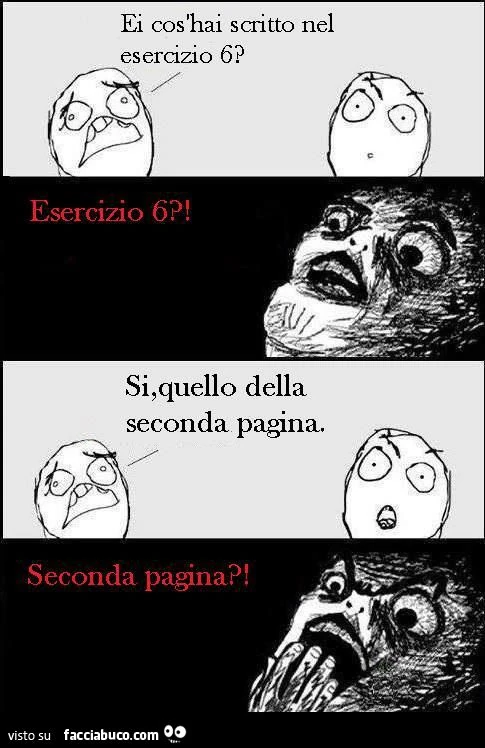 e come hai svolto l'esercizio 6 in seconda pagina meme