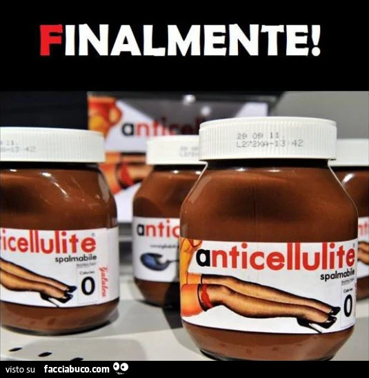 Finalmente! Anticellulite Nutella