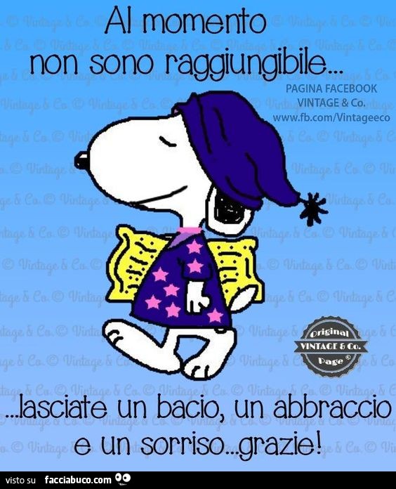 Al momento non sono raggiungibile. Lasciate un bacio, un abbraccio e un sorriso grazie