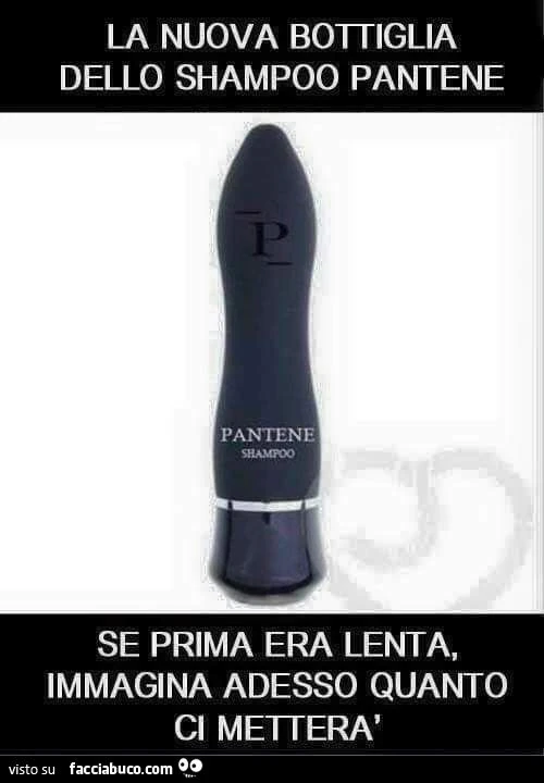 La nuova bottiglia dello shampoo pantene