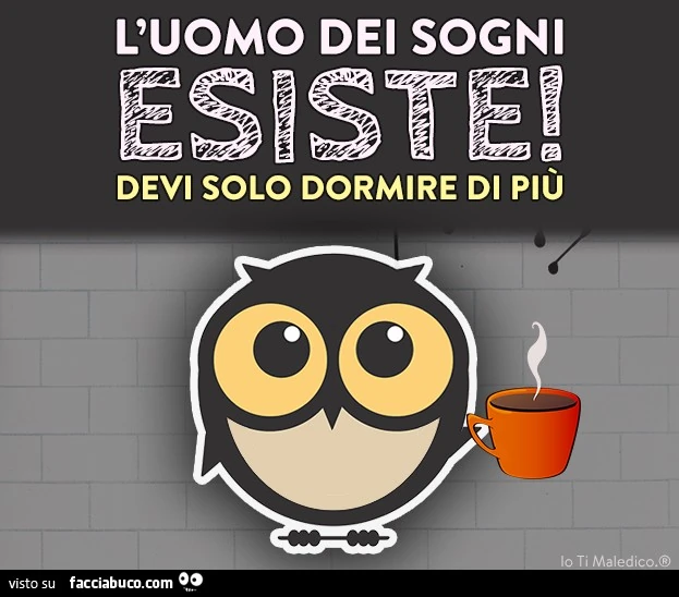 L'uomo dei sogni esiste! Devi solo dormire di più