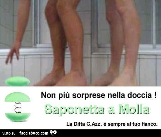 Non più sorprese nella doccia. Saponetta a molla