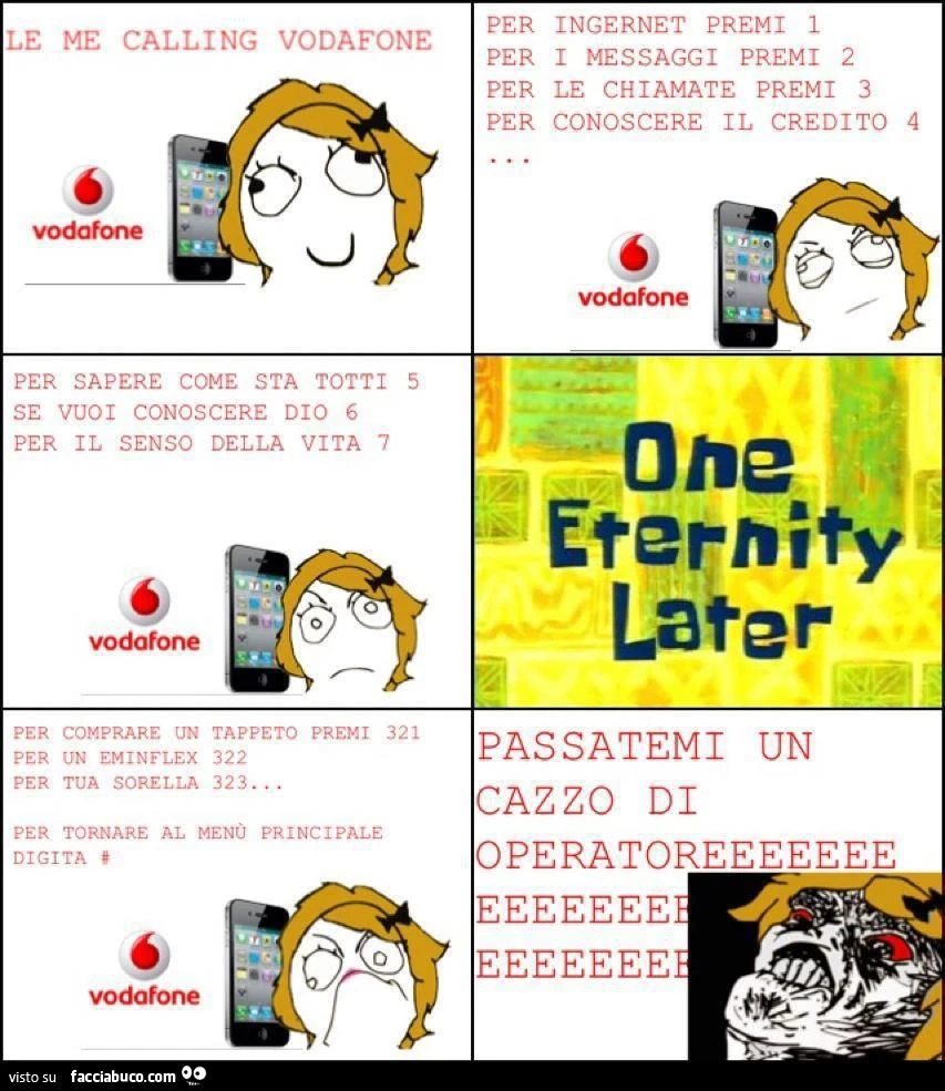 passatemi un cazzo di operatore vodafone meme