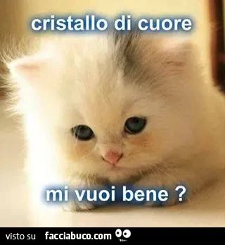Cristallo di cuore, mi vuoi bene?