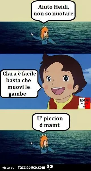 aiuto Heidi non so nuotare!