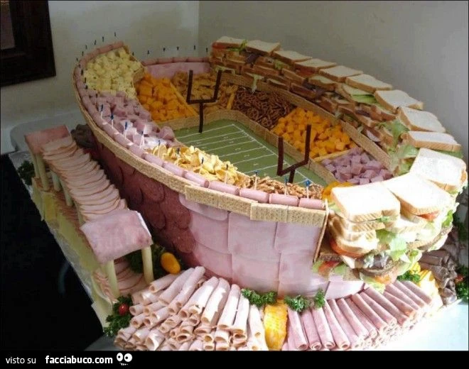 cibo rinfresco a forma di stadio