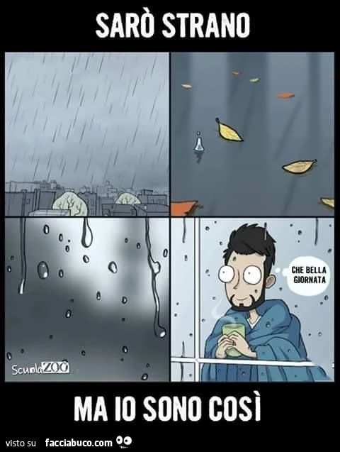 Sarò strano ma io sono così