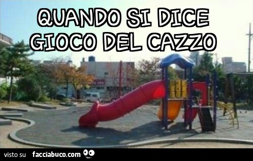 Scivolo a forma di pene gigante. Quando si dice gioco del cazzo