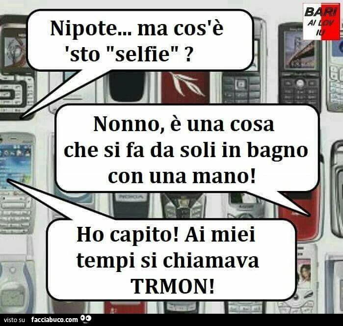 nipote ma cos'è sto selfie?