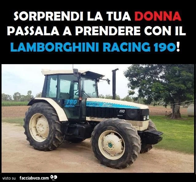 sorprendi la tua donna, passala a prendere con il lamborghini racing 190