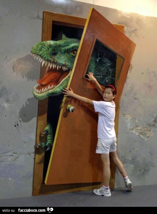 Dinosauro sfonda porta