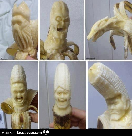 sculture con le banane