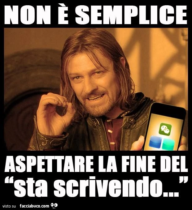 non è semplice aspettare la fine del sta scrivendo...