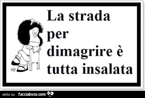 La strada per dimagrire รจ tutta insalata
