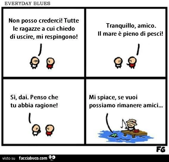 le ragazze ti respingono? tranquillo il mare è pieno di pesci meme