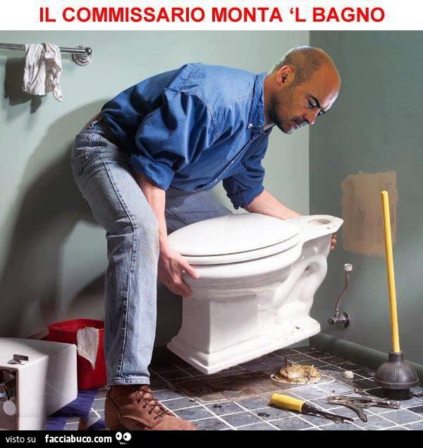Il commissario monta il bagno