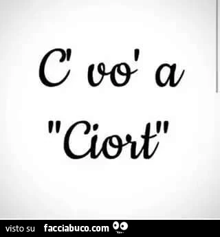 Nella vita ci vuole anche una buona dose di fortuna&hellip; C vo a ciort