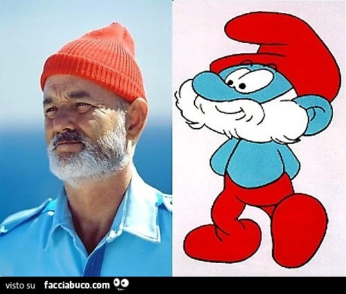 Billy Murrai come il Grande Puffo