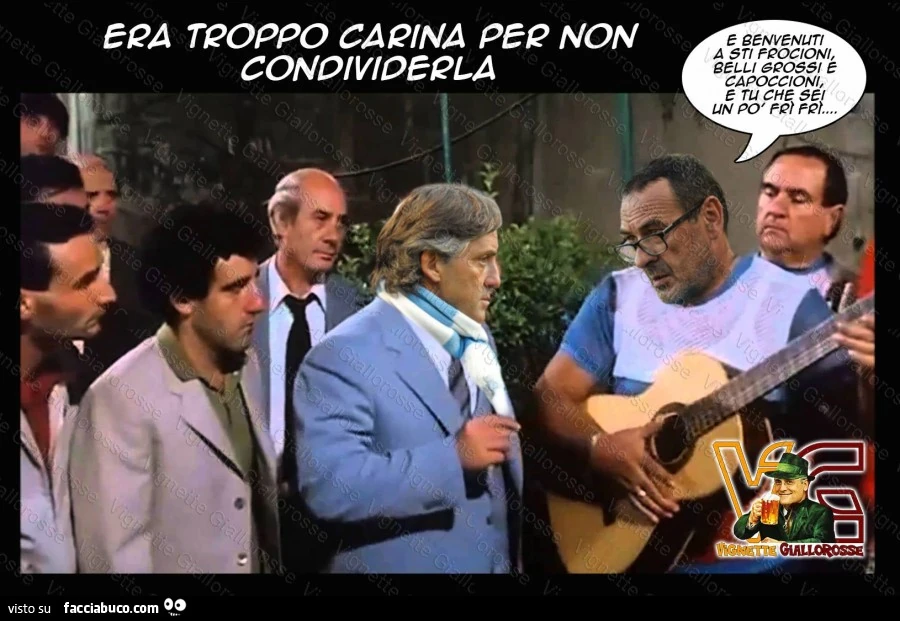 E benvenuti a sti frocioni belli grossi e capoccioni, e tu che sei un po' fri fri