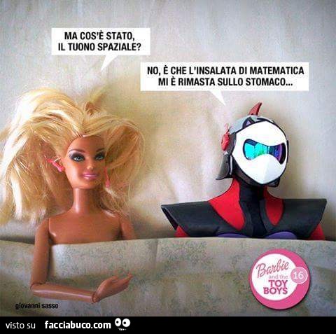 Ma cos'è stato, il tuono spaziale? No, è che l'insalata di matematica mi è rimasta sullo stomaco