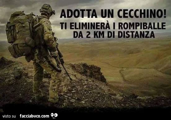 Adotta un cecchino! Ti eliminerà i rompiballe da 2 km di distanza