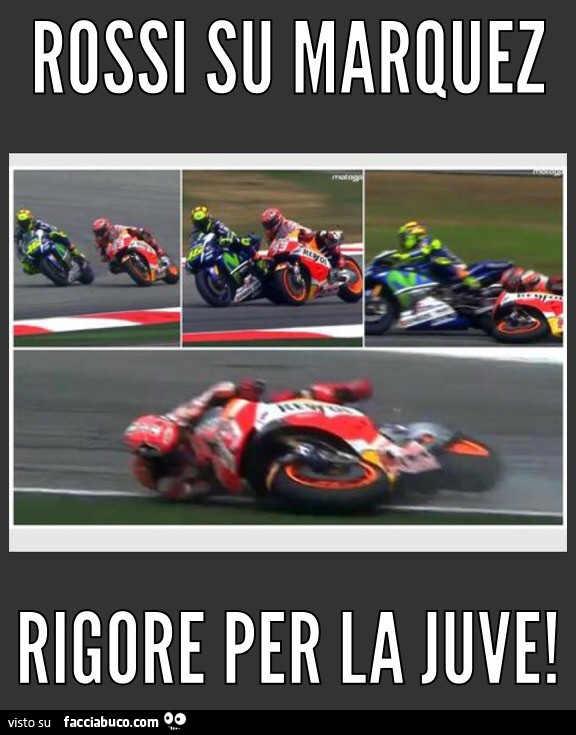 Rossi su Marquez: rigore per la Juve