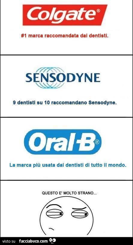 colgate, sensodyne, oralb tutte dicono di essere le più consigliate