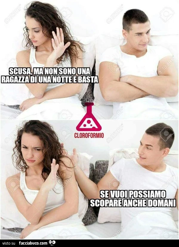 Scusa ma non sono una ragazza da una notte e basta. Se vuoi possiamo scopare anche domani