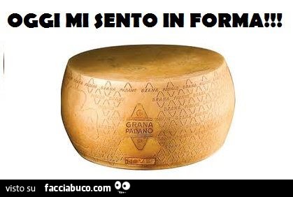 Oggi mi sento in forma. Grana padano
