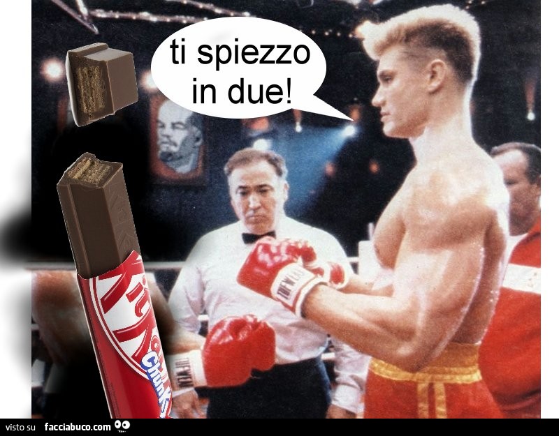 Ivan Drago al KitKat: ti spiezzo in due