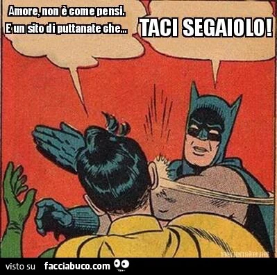 Amore, non è come pensi. E' un sito di puttanate che... Taci segaiolo!