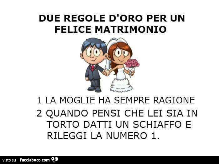 Due Regole D Oro Per Un Felice Matrimonio La Moglie Ha Sempre Ragione My XXX Hot Girl Due Regole D Oro Per Un Felice Matrimonio La Moglie Ha Sempre Ragione My XXX Hot Girl