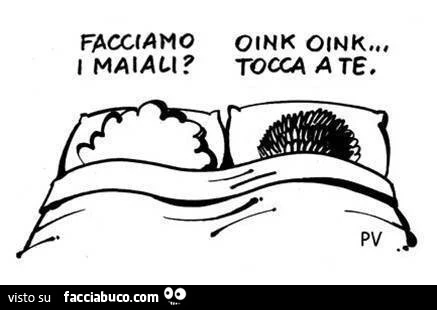 Facciamo i maiali? Oink Oink. Tocca a te