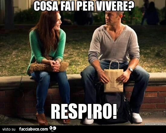 cosa fai per vivere? respiro