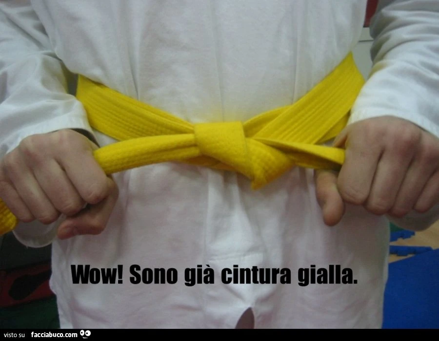 Wow sono già cintura gialla