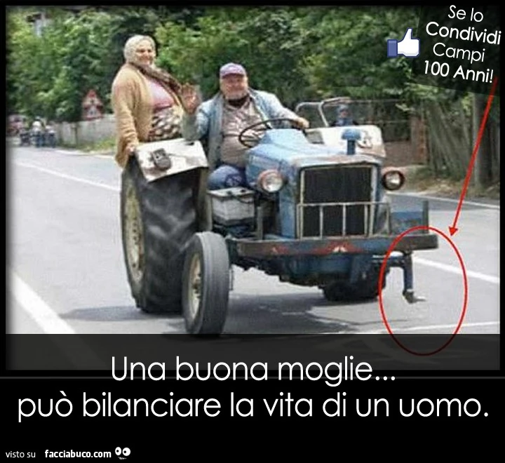Una buona moglie può bilanciare la vita di un uomo