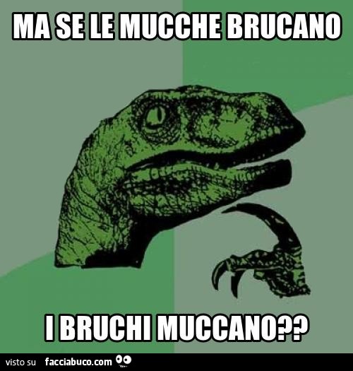 Ma se le mucche brucano, i bruchi muccano?