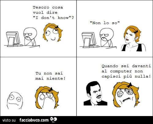 cosa vuol dire I don't know? meme