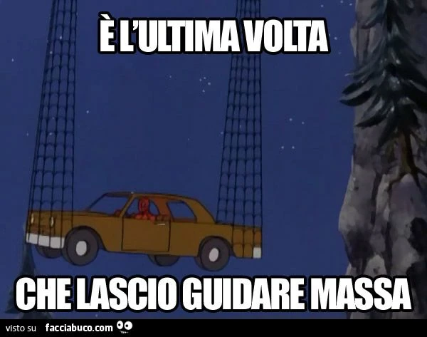 spiderman è l'ultima volta che lascio guidare massa