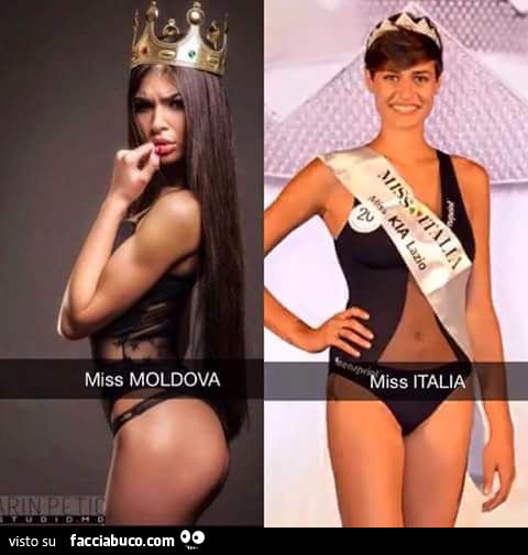Confronto tra Miss Italia 2015 e Miss Moldova