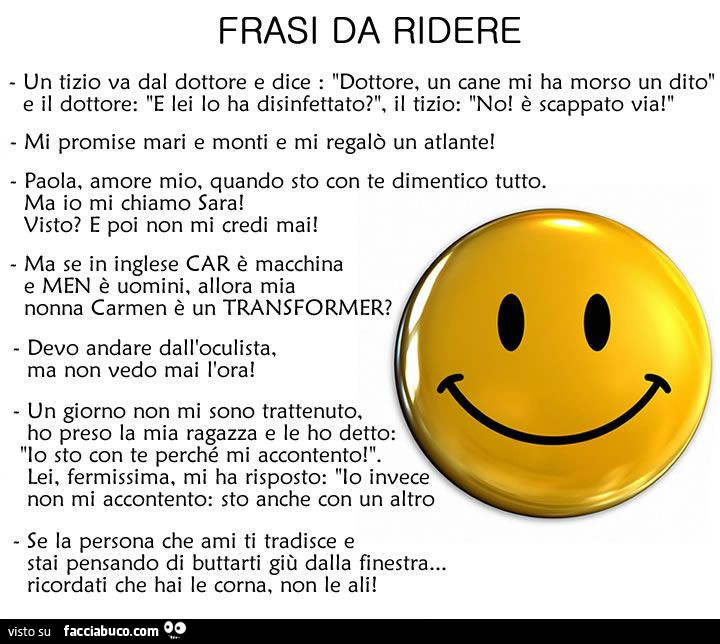 Frasi Da Ridere Un Tizio Va Dal Dottore E Dice Dottore Un Cane Mi Ha Morso Un Condiviso Da Luciana77 Facciabuco Com